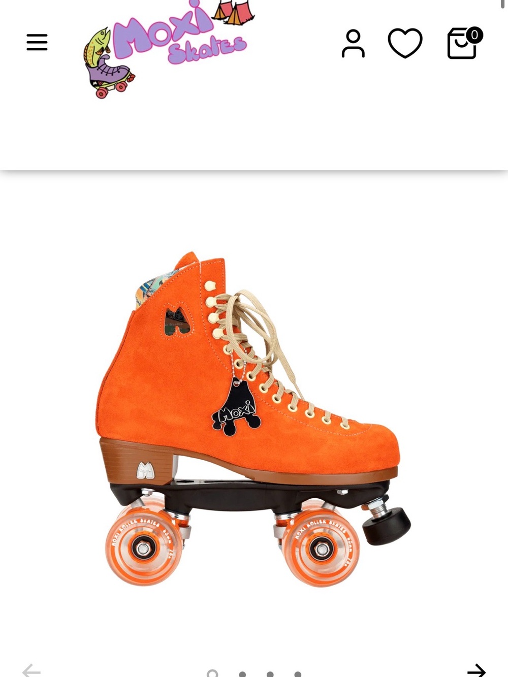 Moxy brand Lolly Roller Skates 🛼 in Orange - Women's Classic Suede size 7